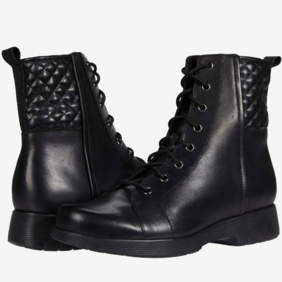 Munro Quilted Black Moto Boots - Picture 2 of 10